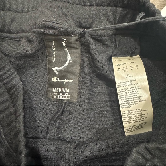 Rick Owens X Champion Eco Mesh Toga Skirt Black - Picture 6 of 9